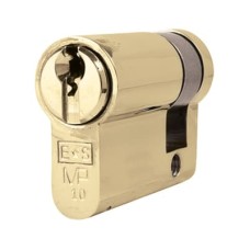 Eurospec 10 Pin 42mm Euro Single Cylinder - 32 + 10mm - Polished Brass - Keyed Alike