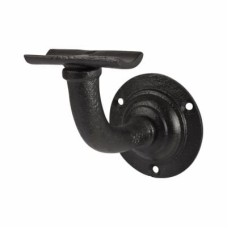 Olde Forge Heavy Duty Handrail Bracket - 83mm Projection - Black Antique Iron