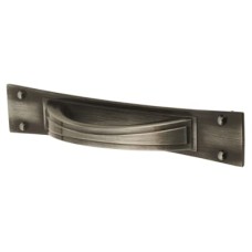 Exel Titan Georgian Cabinet Pull Handle on Backplate - 64mm Centres - Pewter