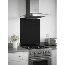 Self Adhesive Glass Kitchen Splashback - 750 x 600mm - Black Sparkle