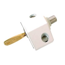ERA Patio Door Lock - 46 x 27mm - Pack of 1 with 1 Key - White