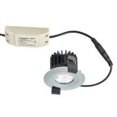 Integral LED Low Profile 6W IP65 Fire Rated LED Dimmable Fixed Downlight - 4000K - Polished Chrome