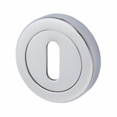 Hampstead Escutcheon - 48mm Diameter - Keyhole - Polished Chrome