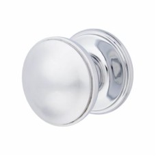 Exel Round Centre Door Knob with Stepped Rose - 80mm Rose Diameter - Polished Chrome