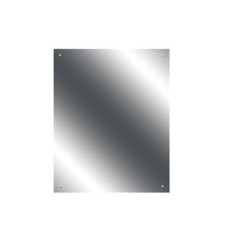 Exel Pre Drilled Mirror - Rectangle - 400 x 500mm - Ultrabright Finish