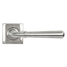 From The Anvil Satin Stainless Steel Door Handles on Square Rose - Newbury Range 