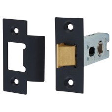 Jedo Heavy Duty Tubular Latch - 64mm Case - 44mm Backset - Square - Matt Black