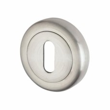 Exel Escutcheon - 50mm Diameter - Keyhole - Satin Chrome