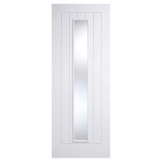LPD Mexicano 1 Light Long Light Clear Glazed Primed Solid Internal Door - 1981 x 762 x 35mm - White