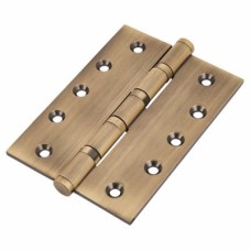 Performance Ball Bearing Butt Door Hinge - 127 x 89 x 4mm - Antique Brass - Pair
