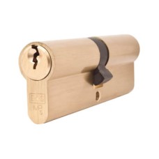 Exel 5 Pin 90mm Euro Double Cylinder - 45 + 45mm - Polished Brass - Keyed to Differ