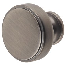Crofts & Assinder Calgary Round Cabinet Knob - 35mm Diameter - Brushed Iron
