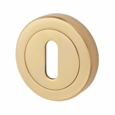 Hampstead Escutcheon - 48mm Diameter - Keyhole - Polished Brass
