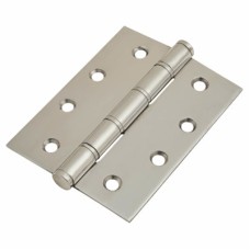 Washered Stainless Steel Butt Door Hinge - 100 x 76 x 2mm - Polished Stainless Steel - Pair