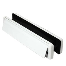 Fab & Fix - uPVC/Timber - Nu-Mail Letter Plate - 310 x 76mm - Door Thickness 40-80mm - White