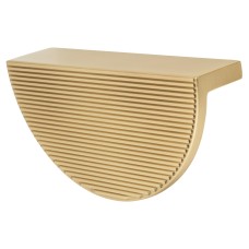 Hendel & Hendel Barrington Ribbed Eclipse Cabinet Finger Pull Handle - 96mm Centres - Satin Brass