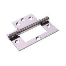 Ball Bearing Flush Door Hinge - 102 x 74 x 2.5mm - Polished Stainless Steel - Pair
