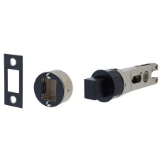 Exel Quick Latch Tubular Bathroom Deadbolt - 71mm Case - 57mm Backset - Round - Matt Black