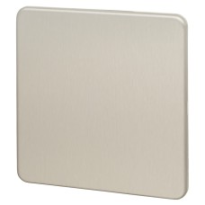 Knightsbridge 1 Gang Blank Plate - Brushed Chrome