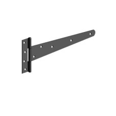 GateMate Heavy Duty Strong Gate/Door Tee Hinge - 450 x 55mm - Black Galvanised - Pair
