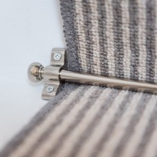 Exel Stair Rod with Round Bulb Finials - 900mm Length - Polished Nickel