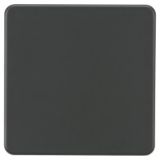 Knightsbridge 1 Gang Blank Plate - Anthracite Grey