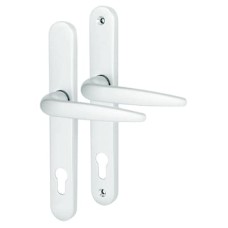 Trojan Sparta uPVC Multipoint Door Handle - Long Plate - 92mm c/c - White