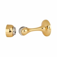 Magnetic Door Stop & Holder - 88 x 44mm - Polished Brass