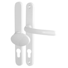 Fab & Fix Balmoral uPVC Offset Multipoint Lever/Pad Door Handle - 92/62mm c/c - White
