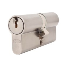 UNION J2X18 Pattern 5 Pin 74mm Euro Double Cylinder - 37 + 37mm - Satin Chrome - Keyed to Differ