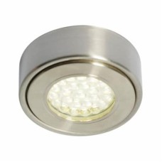 Forum Culina Laghetto 1.5W LED Round Cabinet Downlight - 4000K Cool White - Satin Silver