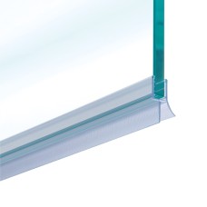 Bohle Clear PVC Shower Seal - Bottom Wipe Seal with Deflector - Suits 6-8mm Glass