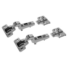 FVG Clip-On Cabinet Hinge - 110° - Inset - Zinc Plated - Pair