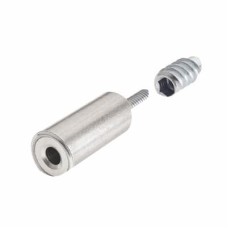 Bramah Rola Wooden Sash Window Stop - 31mm - Satin Chrome - 2 Body + 4 Inserts