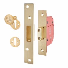 UNION 2100S StrongBOLT BS3621:2007 5 Lever Deadlock - 81mm Case - 57mm Backset - Polished Brass