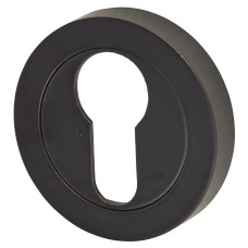 Exel Escutcheon - 52mm Diameter - Euro - Matt Black