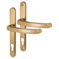 Fab & Fix Balmoral uPVC Extended Multipoint Door Handle - 92mm c/c - Hardex Gold