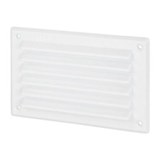 Louvre Vent - 155 x 94mm - 4748mm² Free Air Flow - White Plastic