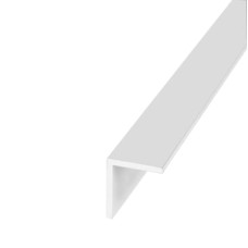 Rothley 1000mm Plastic Angle - Unequal Sided - 25 x 20 x 2mm - White 