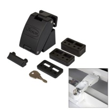 Jackloc Titan Key-Locking Folding Window Restrictor - Black