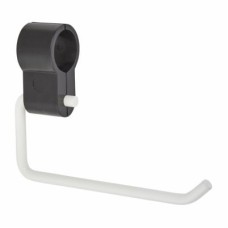 Fitzroy of London Support Rail Clip-On Toilet Roll Holder - 165 x 32 x 120mm - White Powder Coated