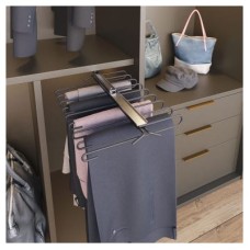 Exel Slide Out Trouser Hanging Rail - 470-930mm - Fixed - Chrome