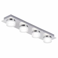 Forum Spa Amalfi 28W 4 Light Flush LED Bathroom Ceiling Light Bar - IP44 - 4000K Cool White - Chrome