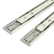 FVG 45.5mm Ball Bearing Push To Open Drawer Runner - Double Extension - 550mm Length - 25kg - Zinc