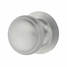 Exel Round Centre Door Knob - 83mm Rose Diameter - Satin Chrome