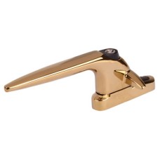 Trojan Sparta uPVC/Timber Cockspur Locking Window Handle - 21mm Nose Height - Left Hand - Gold