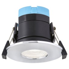 Forum Spa Rhom 8W IP65 Fire Rated LED Dimmable Fixed Downlight - 3/4/6000K CCT - Chrome