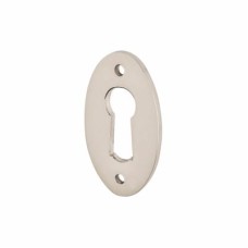 Olde Forge Oval Escutcheon - 56 x 33mm - Keyhole - Polished Nickel