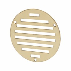 Hampstead Circular Slotted Vent - 102 x 102mm - 1125mm² Free Air Flow - Polished Brass