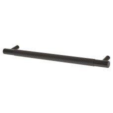 Alexander & Wilks Brunel 12mm Knurled T-Bar Cabinet Pull Handle - 192mm Centres - Matt Black